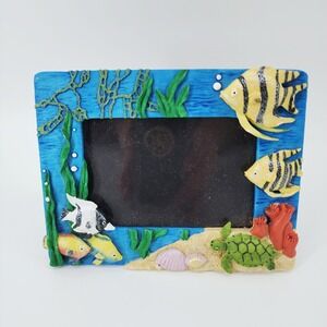 Vintage Under the Sea 3D Sculpted Picture Frame 6x4 Tropical Fish Ocean (AS-IS)
